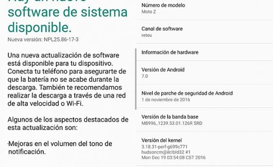 Update za Motorola Moto Z